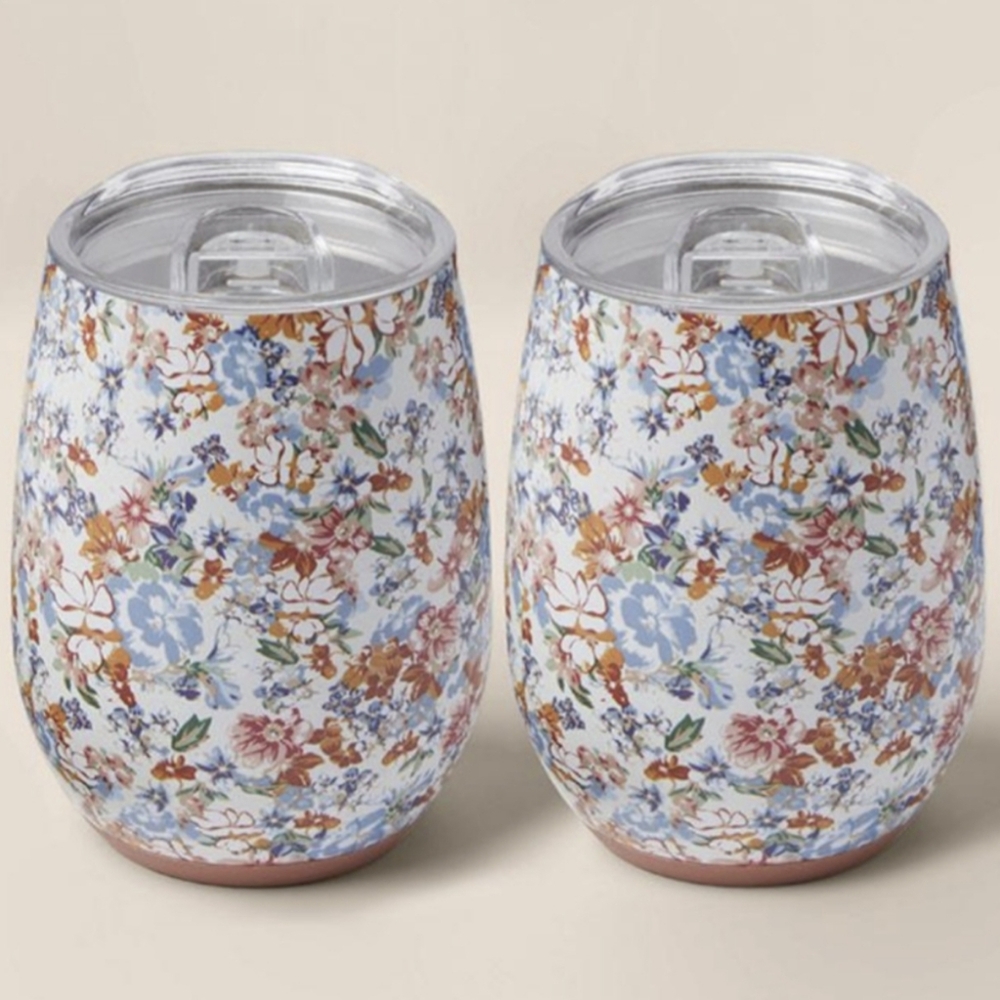 Matilda Jane Floral Insulated Tumblers - Set of 2 Nwt
